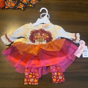 Little Lass Thanksgiving Outfit 3/6 Mo.